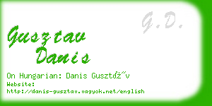 gusztav danis business card